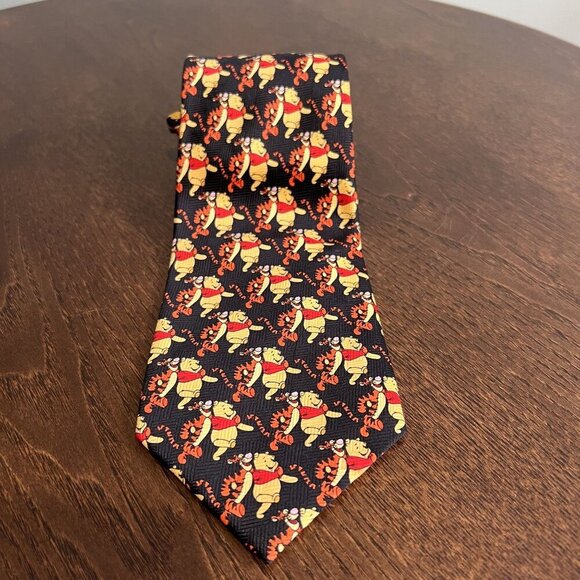 Winnie The Pooh & Tigger Polyester Disney Tie By Exquisite Apparel - Picture 2 of 5